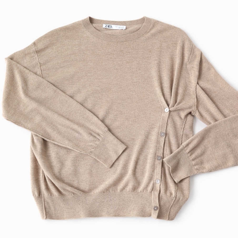 ZARA Knit Sweater - Beige | Size S